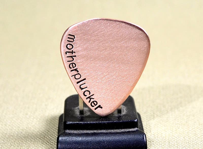 Copper motherplucker handmade guitar pick | Reverb