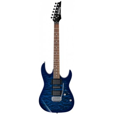 IBANEZ GRX70QA-TBB Gio E-Gitarre, trans blue burst for sale