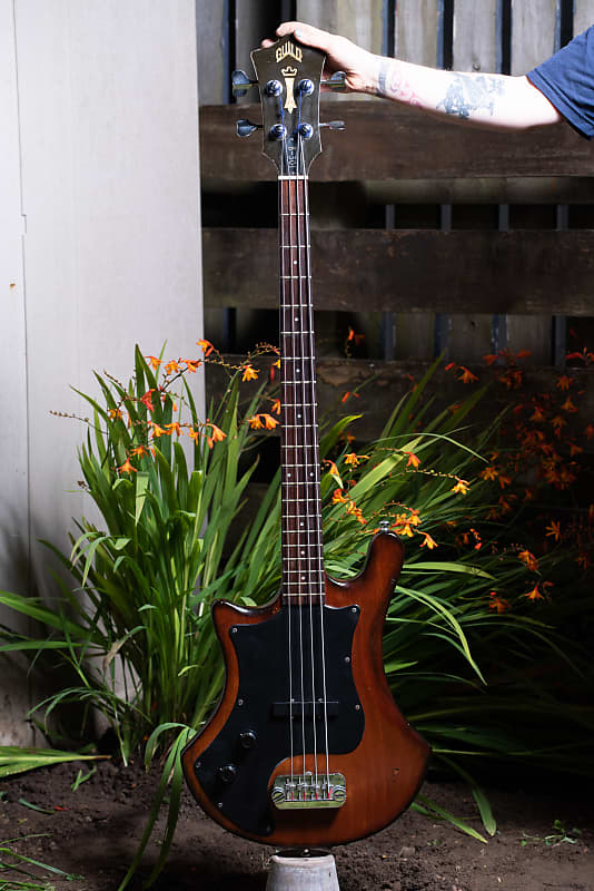 Guild B-301 Bass Left Handed 1977 Mahogany | Reverb