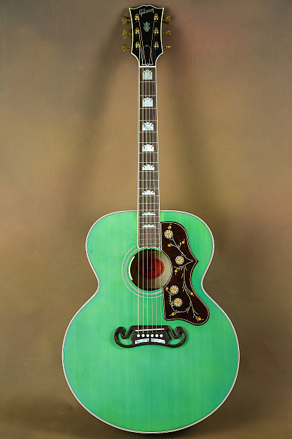 2016 Gibson SJ-200 Custom Sea Green Acoustic Guitar J-200 image 1