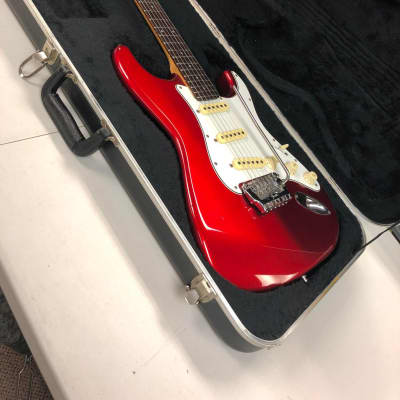 1985 FENDER MIJ CONTEMPORARY STANDARD STRATOCASTER Candy Apple Red image 4