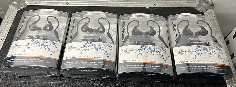 Audio-Technica ATH-SPORT3 SonicSport In-ear Headphones - Black image 1