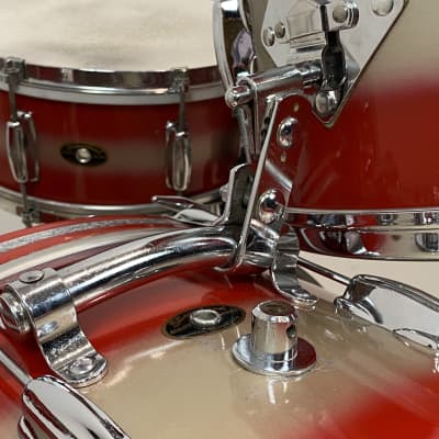 Slingerland 22/13/15/5x14" 60's Swingster/Stage Band Drum Set - Red/Silver Duco image 5