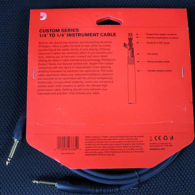 D'Addario Planet Waves Custom Series Instrument Cable 10 FT 1/4 to 1/4 PW-G-10 image 2