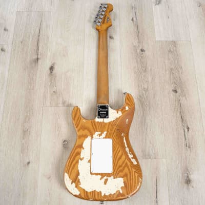 Charvel Henrik Danhage Pro-Mod So-Cal Style 1 HS FR M Guitar, White Relic image 5