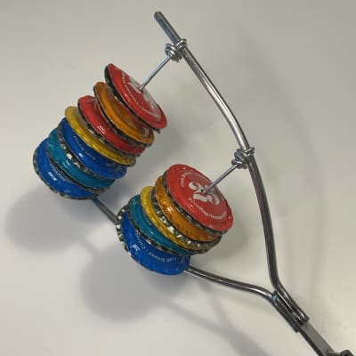 Upcycled Percussion - Slingshot Shaker - Multicolored Bottle Caps image 4