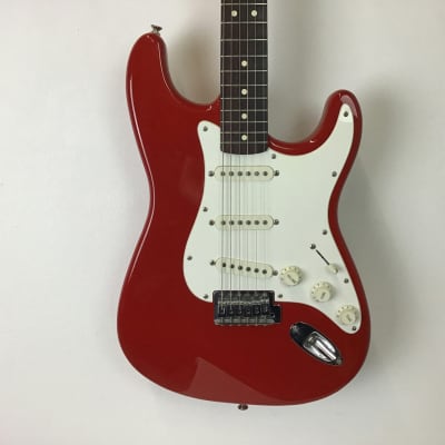 Used Fender 1995 MIM SQUIER SERIES STRATOCASTER Electric Guitar Red image 1