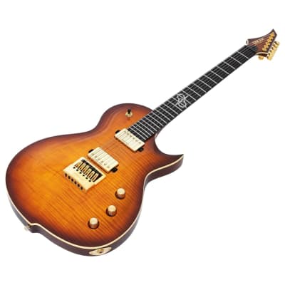 Solar GC1.6FAB Flame Solar Amber Burst Electric Guitar image 2