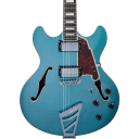 NOS - D'Angelico Premier DC Semi-Hollow Stairstep Tailpiece Electric Guitar w/ Gig Bag - Ocean Turquoise
