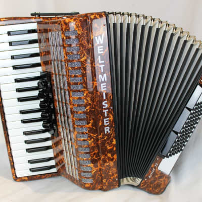 NEW Brown Weltmeister Achat Piano Accordion LMM 34 72 image 1