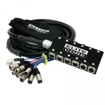 Elite Core PS8425 -25' 8-Channel Stage Box Snake with 4xXLR Returns image 1