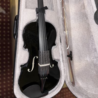 Cecilio Mendini 4/4 Violin - Black Sparkle image 1