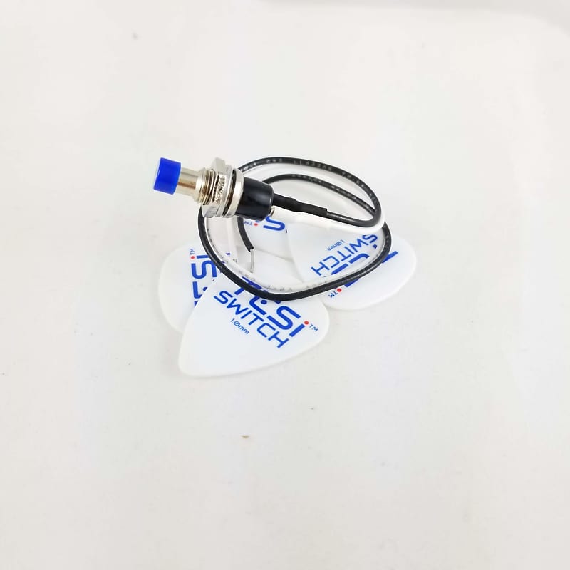 Tesi MICRO 7mm Momentary Push Button Guitar Kill Switch with Blue Cap image 1