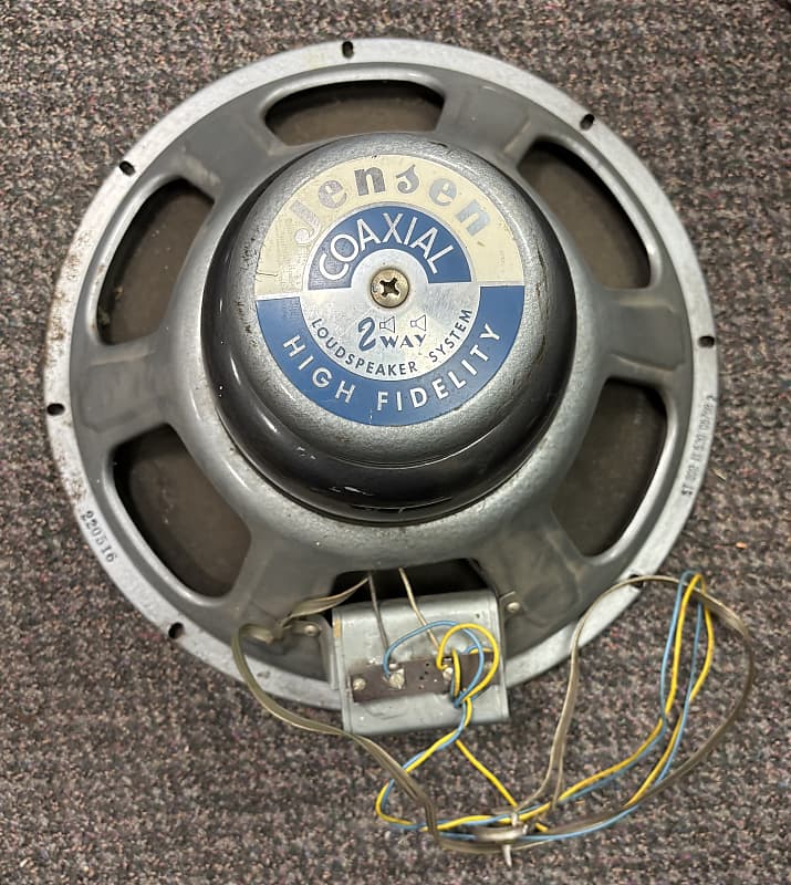 Vintage Jensen Coaxial 15” Speaker Hi-Fi H520 ST 892 1956 - Gray  			