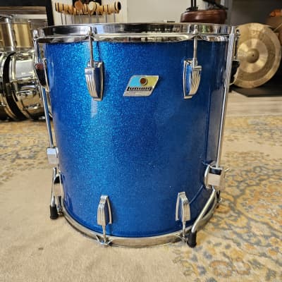 Ludwig No. 989 Big Beat Kit in Blue Sparkle 22-16-13-12" 3-ply Blue/Olive Badge image 10