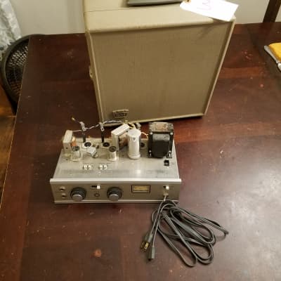 Roberts Small stereo tube amp project with case and AlNiCo speakers 1960s image 2