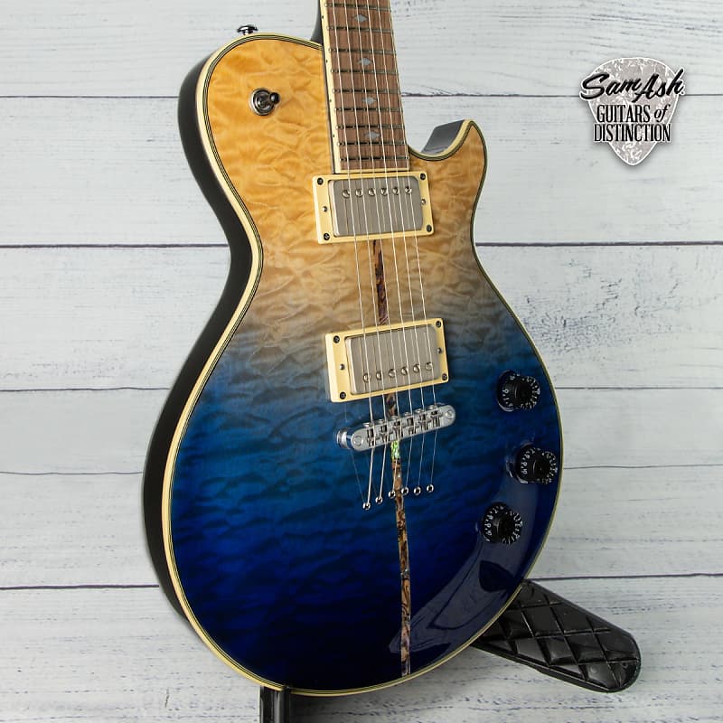 Michael Kelly Mod Shop Patriot Instinct Bare Knuckle Electric Guitar Blue Fade image 1