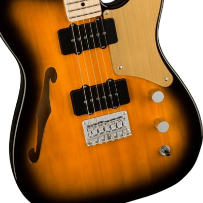 Squier Paranormal Cabronita Telecaster Thinline, Maple Fingerboard, Gold Anodized Pickguard, 2-Colo image 2