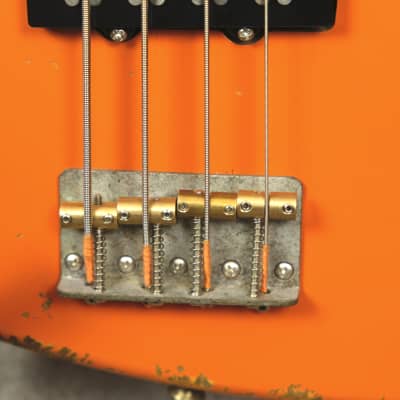 Luthier made Jazz Bass 2020 Aged Capri Orange image 10