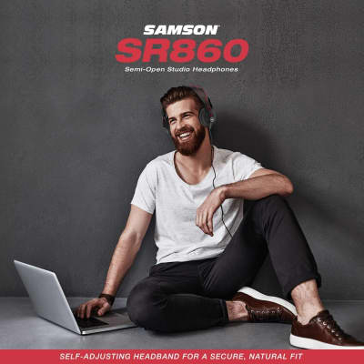Samson SR860 Over-Ear Professional Semi-Open Studio Reference Small Headphones Headset - for Mobile Music Mixing, Monitoring, Recording & Listening - Large 50mm Neodymium Drivers Noise Cancelling image 5