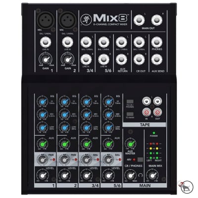 Mackie Mix8 8-Channel Compact Live Sound Mixing Console image 1