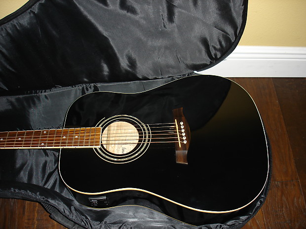 Ibanez V200S BK Black Acoustic Electric solid spruce top