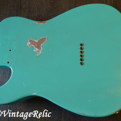 aged RELIC nitro Telecaster ALDER loaded body Seafoam Green Fender '64 Pickups bridge image 2