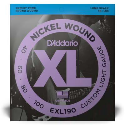 Mint D'Addario EXL190 Nickel Wound Custom Long Scale Light Bass Strings (40-100) image 5