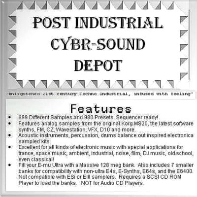 E-MU TWEAKHEADZ LAB: Post Industrial Cybr-Sound Depot Sample set Akai