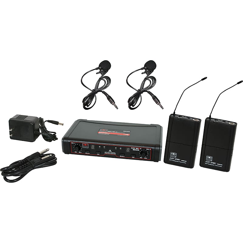 Galaxy Audio EDXR/38VV Lavalier Microphones Dual Channel UHF Wireless System N image 1