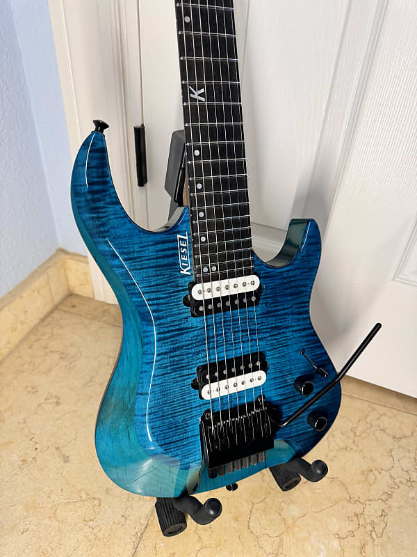 Kiesel Osiris 7 Trem 2018 - Deep Aqua Flame | Reverb