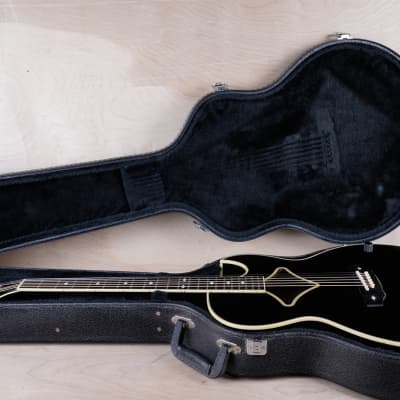 B.C. Rich RAEG2 Acoustic Electric Guitar 1983 Black Made in Japan MIJ w/ Hard Case image 2