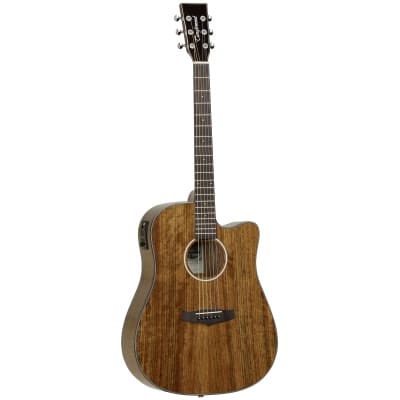 Tanglewood TW28CE-X-OV Evolution Exotic Ovangkol Dreadnought Cutaway with Electronics