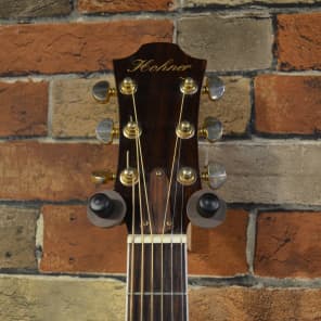 Hohner EA65CEQ Grand Auditorium Acoustic Electric Guitar with case image 3