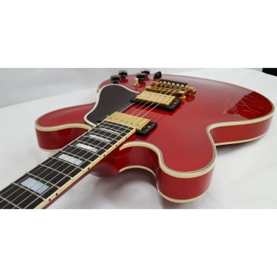 2007 Gibson Lucille B.B. King Cherry Red and Gold Hardware Guitar Signature LOA image 12