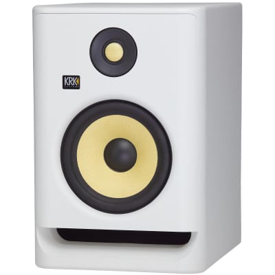 KRK ROKIT 7 G4 RP7G4 7" Active Bi-Amped Studio Monitor Speakers White w Stands image 2