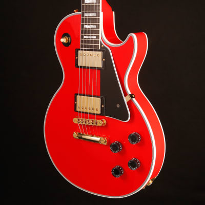 Gibson Les Paul Custom, All Ferrari Red w Gold Hardware 9lbs 12.3oz image 5