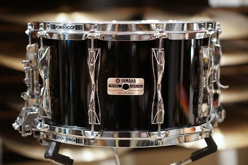 Yamaha 8x14 Recording Custom Snare Drum 1988 - Solid Black