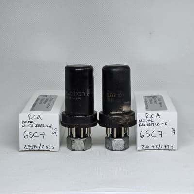 RCA Metal 6SC7 Well Matched (5.3%) Pair NOS 6SC7GT