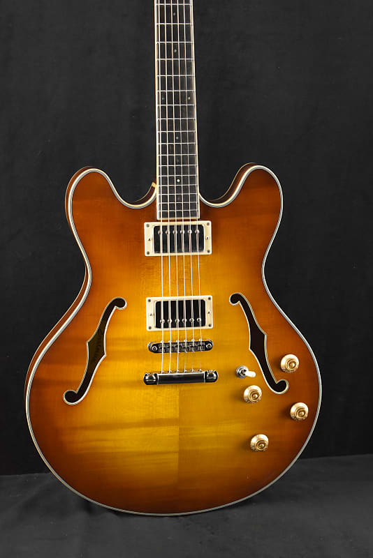 Eastman T186MX-GB All Solid Carved Series Thinline Goldburst image 1