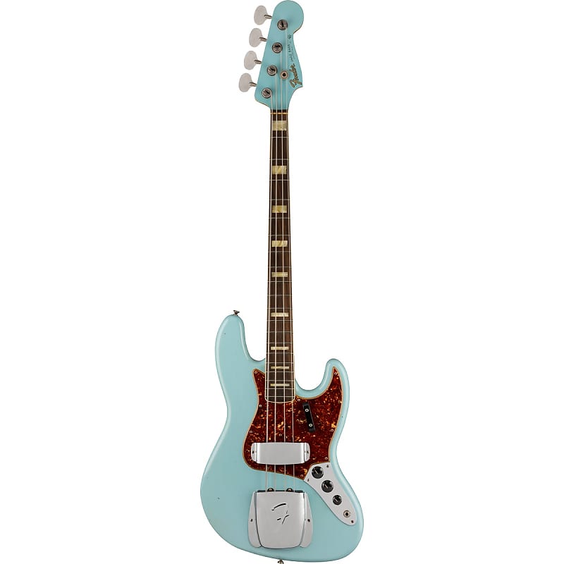 Fender Custom Shop 1966 Jazz Bass Journeyman Relic, Round-Laminated Rosewood Fingerboard - Aged Daphne Blue image 1