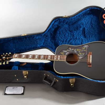 2014 Gibson Custom Shop Hummingbird Ebony Black image 2