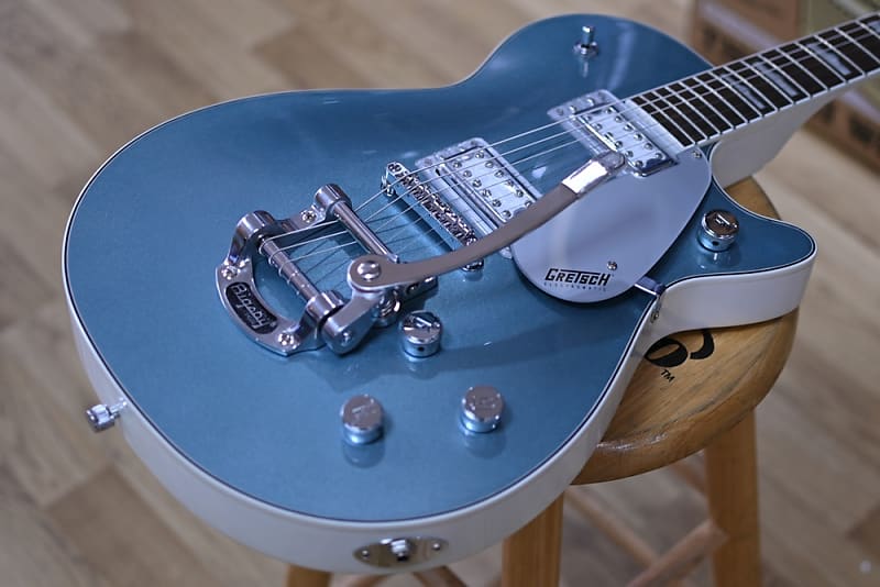 Gretsch GT Electromatic TH Double Platinum Jet with Bigsby    Two Tone Stone Platinum