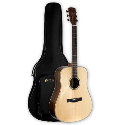 TARIO 41'' Acoustic All Solid Guitar Solid Spruce Top Solid Ovangkol Back and Sides Mahogany Neck image 1