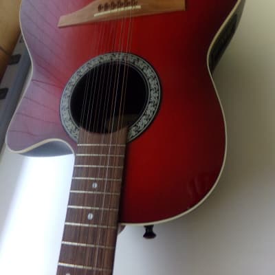 Ovation  6751 Standard Balladeer/12 String Electric Acoustic Guitar Red Burst image 15
