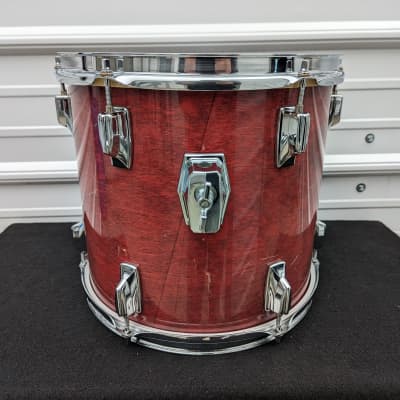 1980s Tama Japan Cherry Wine Lacquer 11 x 12" Superstar Tom - Looks Really Good - Sounds Great! image 3
