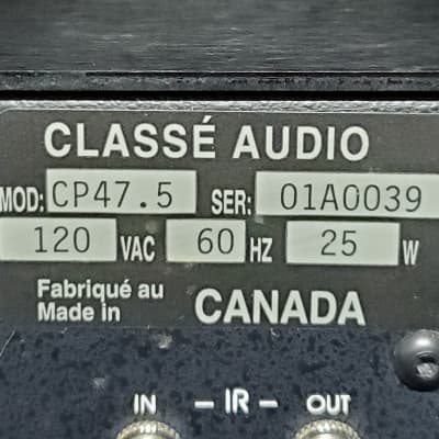 Classe "CP-47.5" High End Solid State Preamp W/ Phono Board Tested & Works image 2