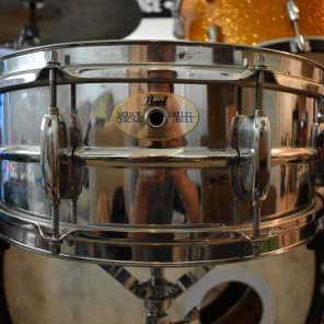 Pearl Mirror Chrome Steel Shell Snare | Reverb