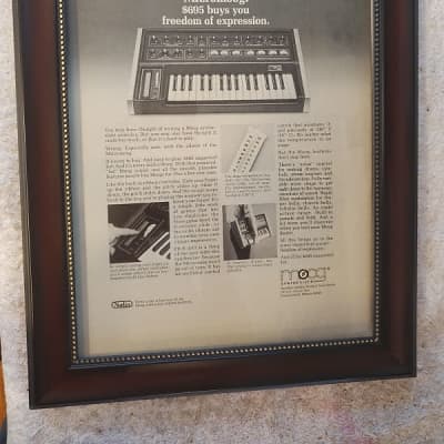 1976 Moog Synthesizers Promotional Ad Framed Moog Micromoog Original