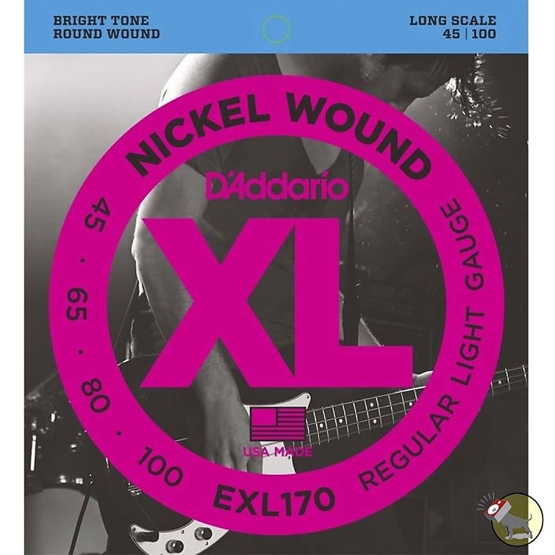 D'Addario EXL170 Nickel Wound Light Electric Bass Strings (45-100) image 1